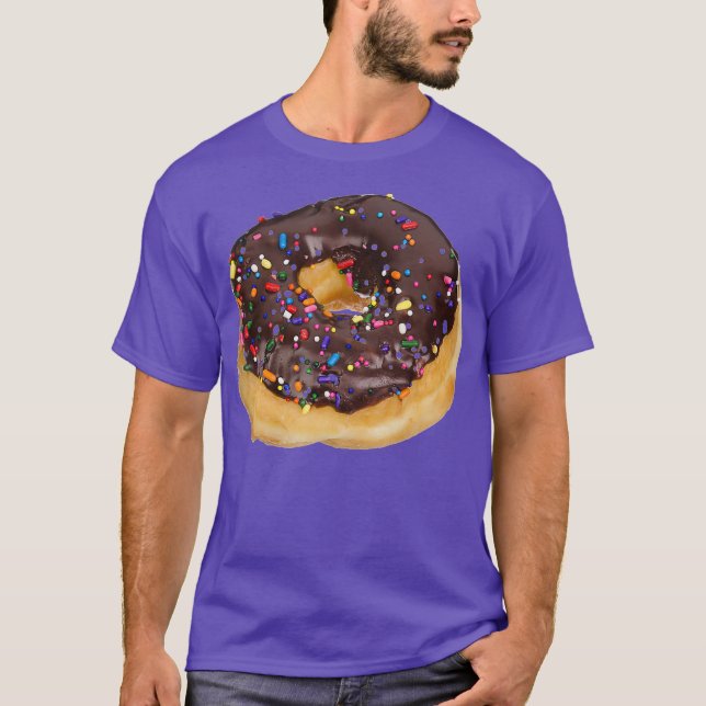 Big Huge Chocolate Frosted Sprinkle Donut T Shirt (Framsida)