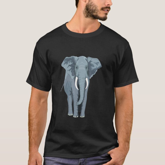 Big Huge Elephant Fantastisk Zoo Animal T Shirt (Framsida)