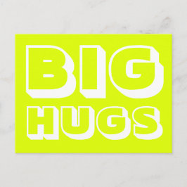 Big Hugs, chartreuse vit Vykort