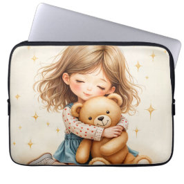 Big Hugs - Cute Girl Hugger Nalle Laptop Fodral