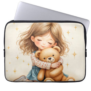 Big Hugs - Cute Girl Hugger Nalle Laptop Fodral