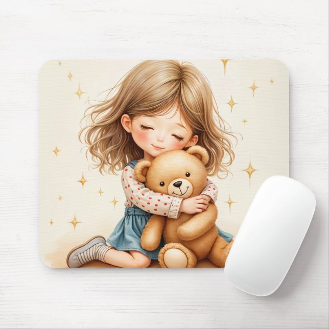 Big Hugs - Cute Girl Hugger Nalle Musmatta (Med mus)