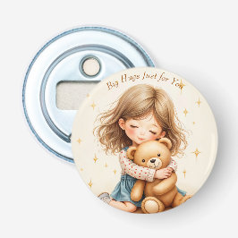 Big Hugs Cute Girl Hugger Nalle Papprare Lakan Flasköppnare