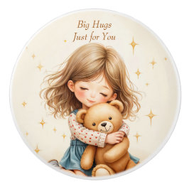 Big Hugs Cute Girl Hugger Nalle Papprare Lakan Knopp