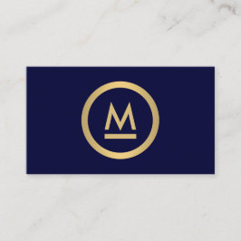 Big Initiative Modern Monogram i Faux Guld på mari Visitkort