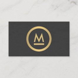 Big Initiative Modern Monogram i Faux Guld Visitkort