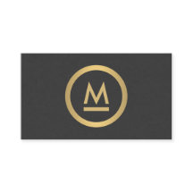 Big Initiative Modern Monogram i Faux Guld