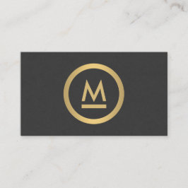 Big Initiative Modern Monogram i Faux Guld Visitkort