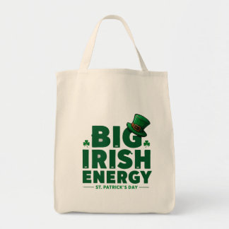 Big Irish Energy Tote Bag | Funny St Patrick's Day Tygkasse