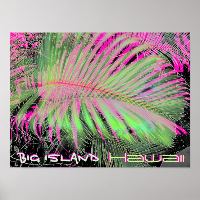 Big Island Hawaii art poster (Framsidan)