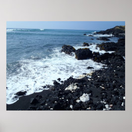 Big Island Hawaii Black Sand poster