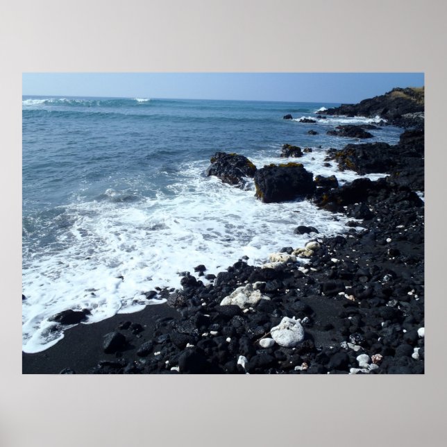 Big Island Hawaii Black Sand poster (Framsidan)