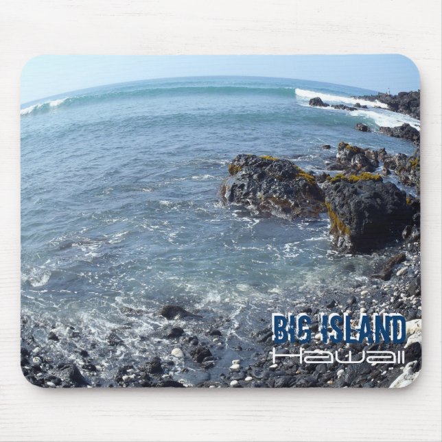 Big Island Hawaii förvrängde Visa mousad Musmatta (Framsidan)