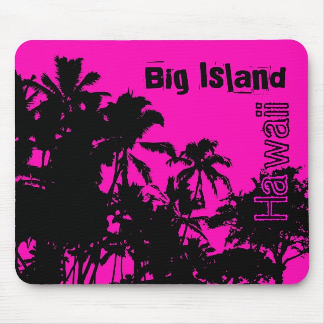 Big Island Hawaii handflatan mousepad Musmatta (Framsidan)
