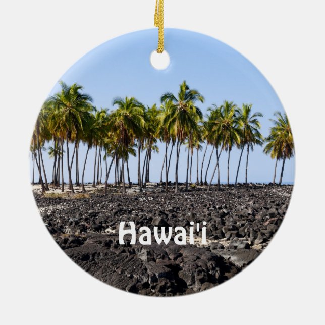 Big Island Hawaii Helgdag Ornament (Baksidan)