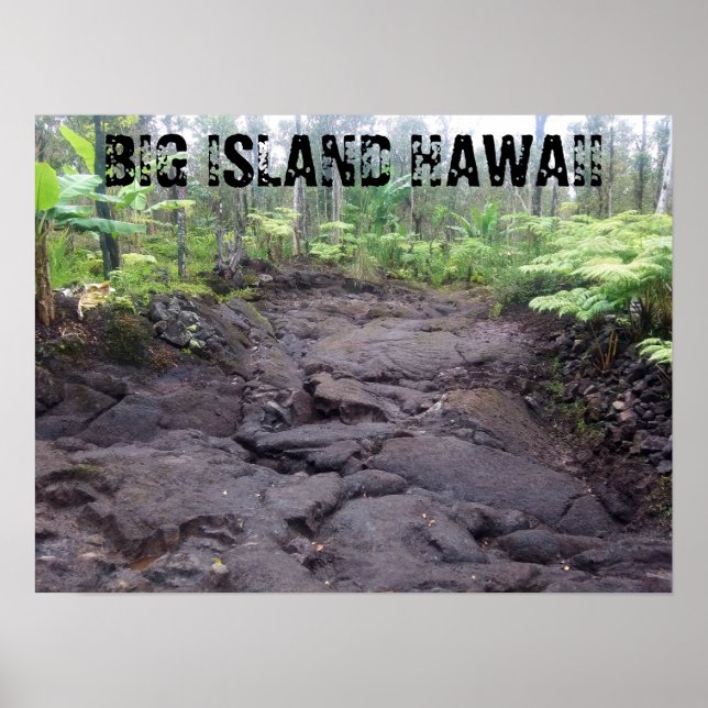 BIG ISLAND HAWAII LAVA FLOW POSTER (Framsidan)