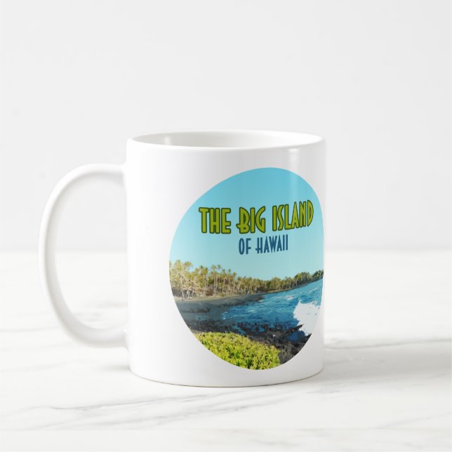 Big Island Hawaii Punalu'u Beach Vintage Kaffemugg (Vänster)