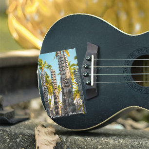 Big Island Hawaii Pu'uhonua o Honaunau Handflatan Rektangulärt Klistermärke