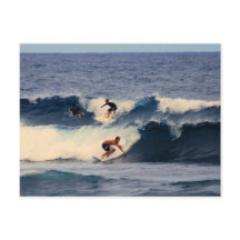 Big Island Hawaii Surfers Postcard
