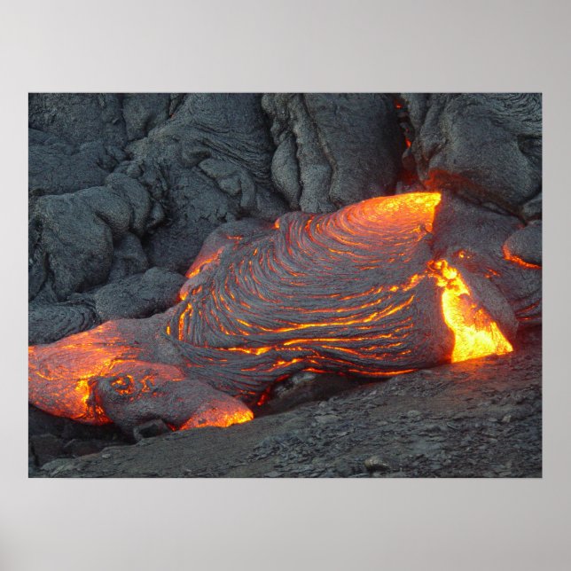 Big Island Lava Flow Hawaii Poster (Framsidan)