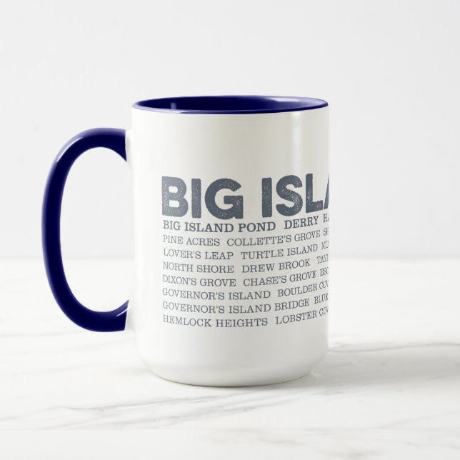 Big Island Pond New Hampshire Kaffe Mugg (Vänster)