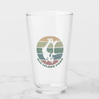 Big Island Pond NH Vintage Retro Sjösymbol Glaskopp