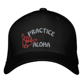 Big Island Practice Aloha Shaka (Hänglös) Broderad Keps