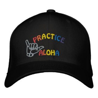 Big Island Practice Aloha Shaka (Hänglös) Broderad Keps