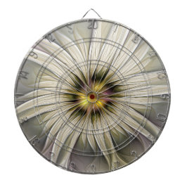 Big Ivory Flower, Abstrakt Modern Fractal Art Darttavla