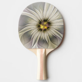 Big Ivory Flower, Abstrakt Modern Fractal Art Pingisracket