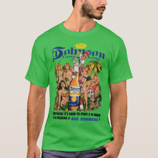 Big Johnson tryckt bak Unisex flicka retro T Shirt