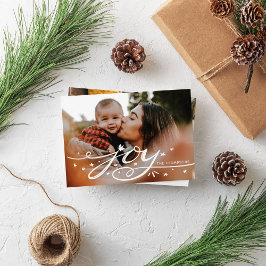 Big Joy Hand Lettered Photo Helgdag Card Julkort
