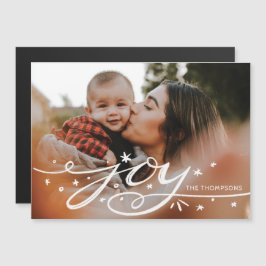 Big Joy Hand Lettered Photo Helgdag Card Magnetisk Inbjudningskort