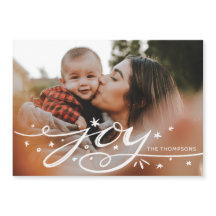 Big Joy Hand Lettered Photo Helgdag Card