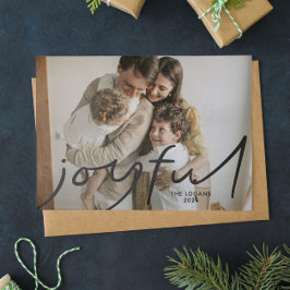 Big Joy Helgdag Photo Card - svart Kort
