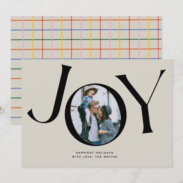 Big Joy Photo Card med Buffalo Play Inbjudningar (Fram/baksida)