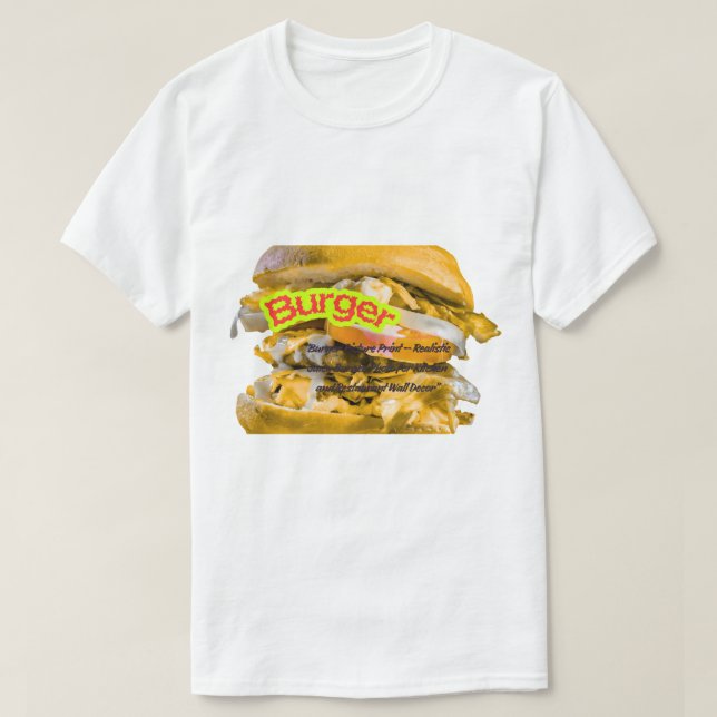 Big Juicy Burger Illustration | Funny Fast Food T Shirt (Design framsida)