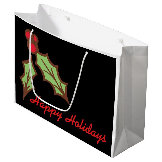 Big jul Holly Gift Bag (Framsidan Vinklad)