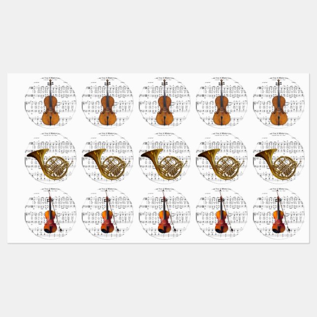 Big jul Lakan Music & Instruments Klistermärke (Ark)