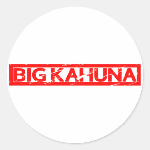 Big Kahuna Frimärke Runt Klistermärke