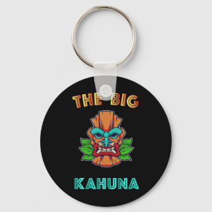 Big Kahuna Funny Hawaiian Tiki Pappa Chef Gift Nyckelring