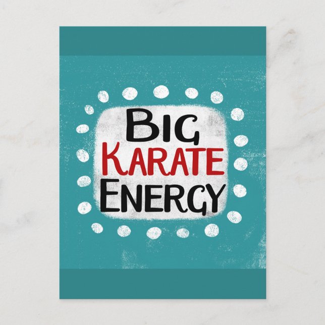 Big Karate Energy Postcard Vykort (Framsida)