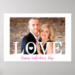 Big KÄRLEK Brev Modern | Ditt fotoskript Poster