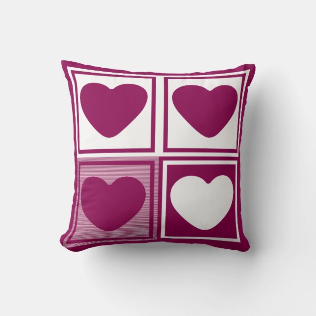Big Kärlek Heart - Art deco Pillow Kudde (Framsida)