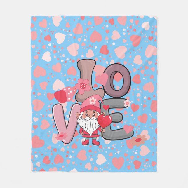 Big Kärlek valentines day-gåva Fleecefilt (Framsidan)