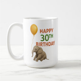 Big Kärlek vid 30: Elephant Birthday Mugg