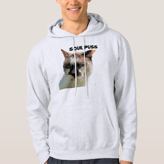 Big Kattunge Sour Puss Sweatshirt Med Luva (Framsida)