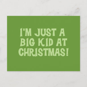 Big Kid på julskjortor och julklappar Helg Vykort