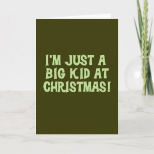 Big Kid på julskjortor och julklappar Helgkort