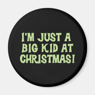 Big Kid på julskjortor och julklappar Magnet